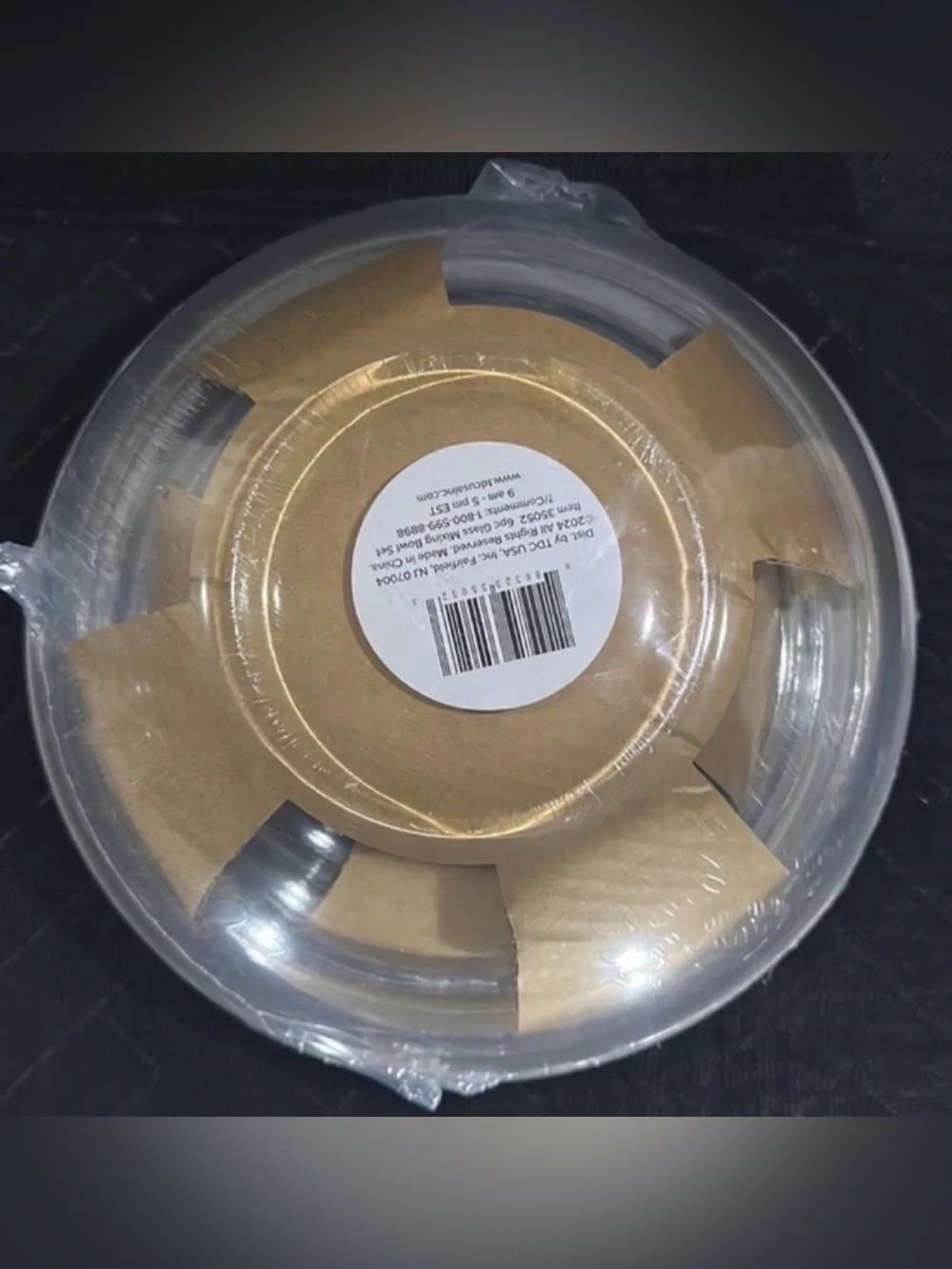 Chef Elect 6 Piece Glass Mixing Bowl Set~New!